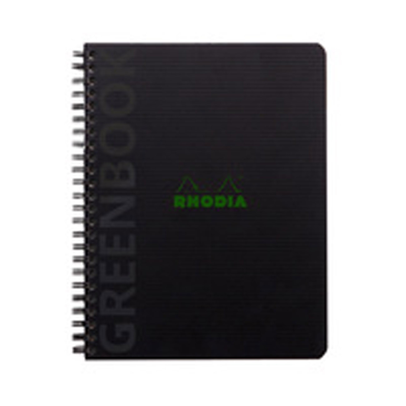 Rhodia Cahier à spirale Rhodiactive Greenbook A5+ 16 x 21 cm Perforé 6 trous Petits carreaux 5x5 160 pages