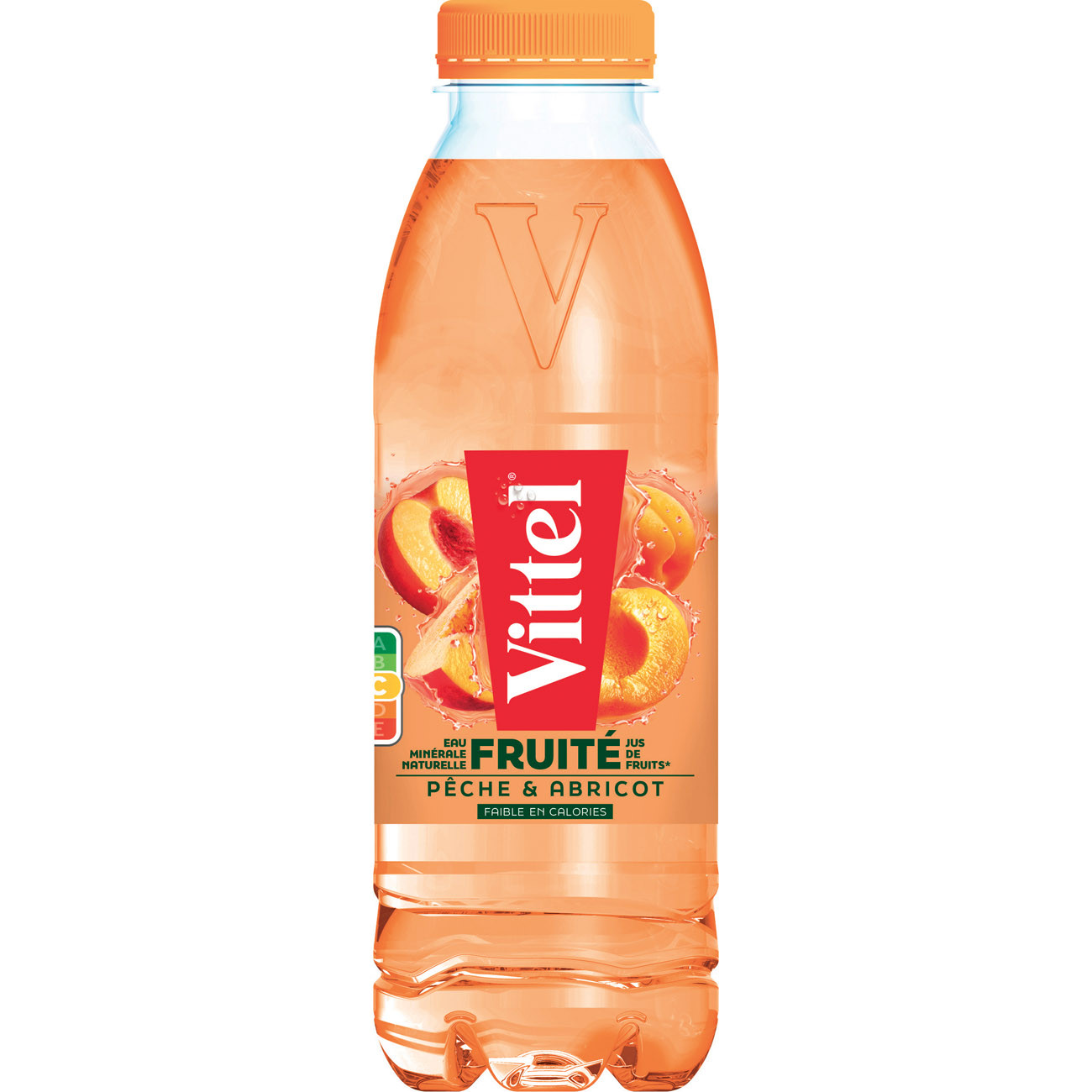 Vittel Eau minérale naturelle fruité - Pêche et Abricot - Lot 24 bouteilles 50 cl