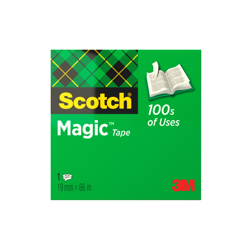 Scotch Magic Tape Ruban adhsif invisible largeur 19 mm x longueur 66 m
