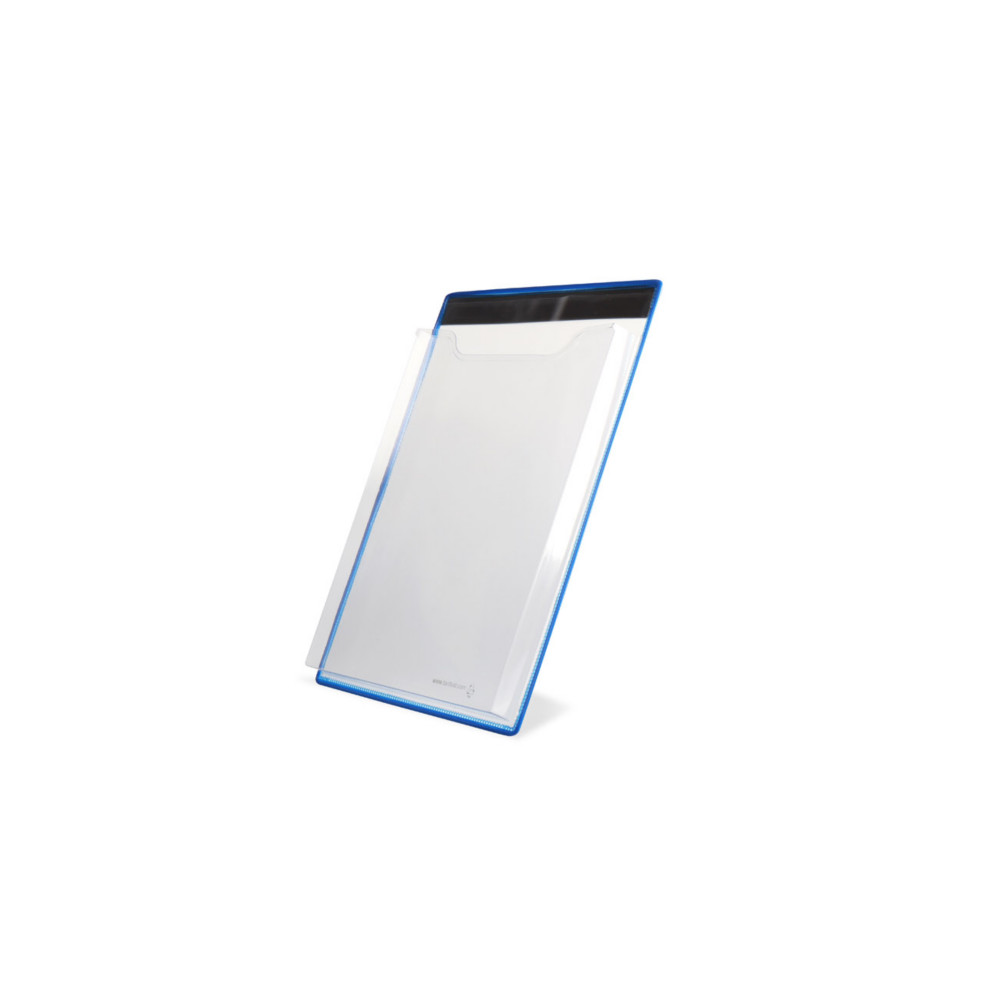 DJOIS by Tarifold Protge document mural A4 portrait avec 1 anse en PVC rigide cadre mtal Bleu - lot de 5