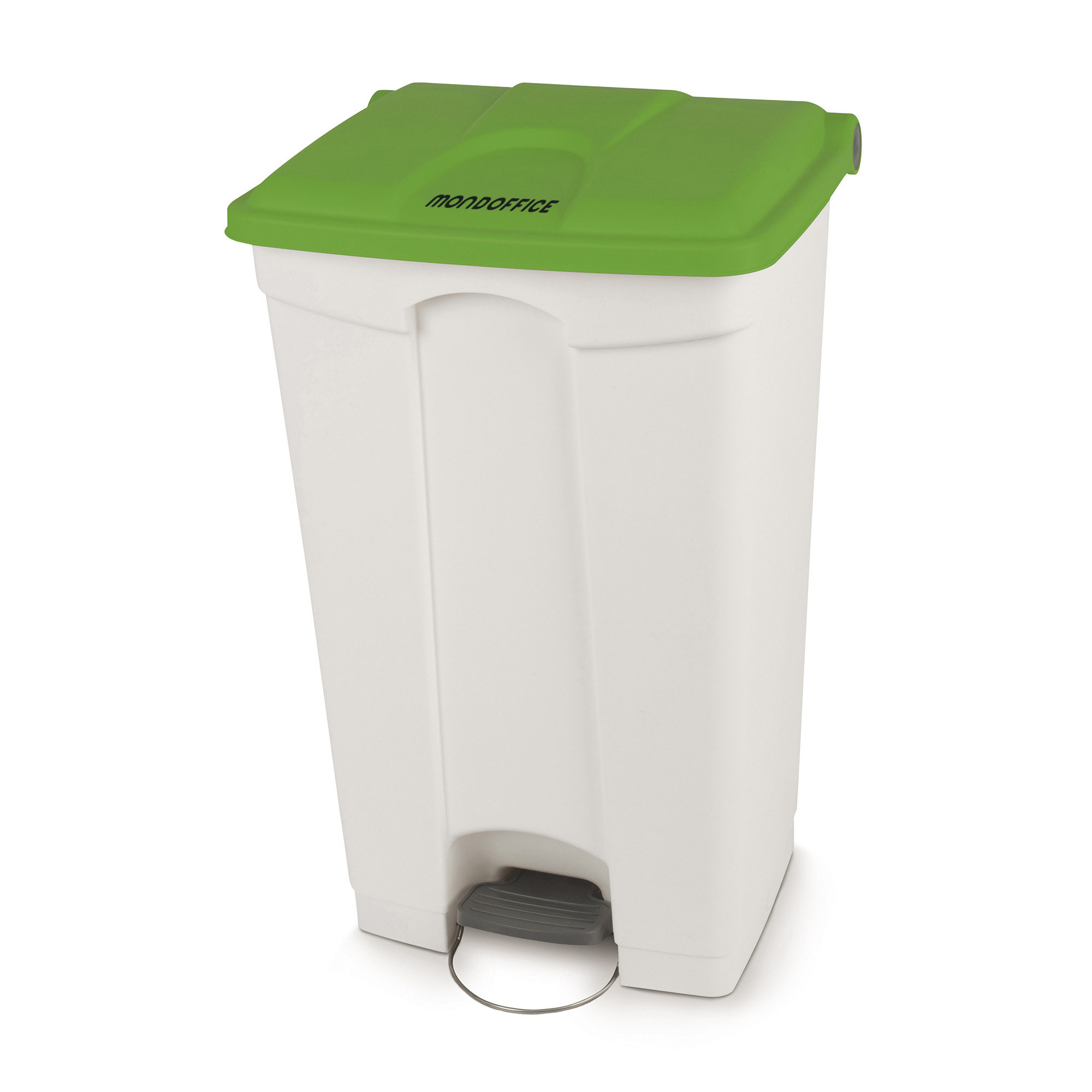 MONDOFFICE Poubelle à pédale en plastique 90L vert