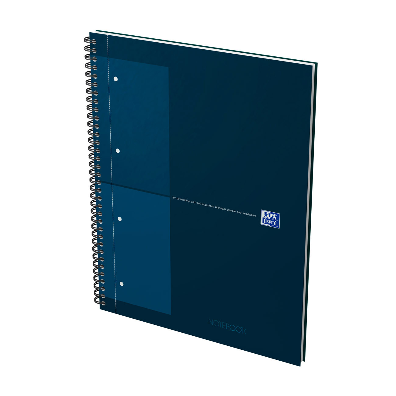 Oxford Cahier à spirale International Notebook 23 x 29 7 cm Perforé 4 trous Petits carreaux 5x5 160 pages