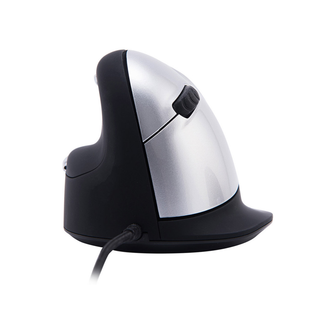 R-Go Tools Souris ergonomique verticale filaire gaucher R-Go HE Break - Taille L - Noir et Argent