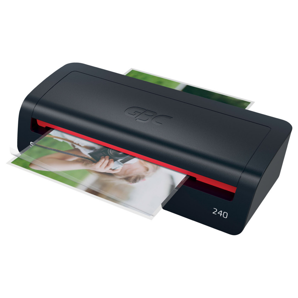 GBC Plastifieuse 240 Home Office A4 - Pochettes de 75 jusqu' 125 microns - Noir/Rouge