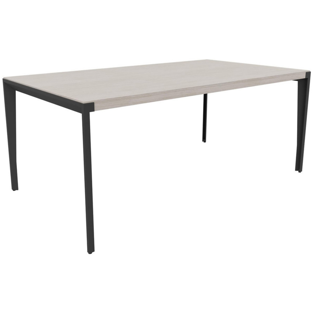 Bureau de direction Arold L.200 x P.100 cm - Placage bois orme gris - Pitement mtal gris