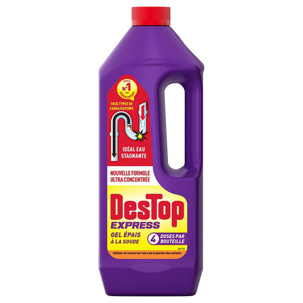 Destop Dboucheur gel Express  la soude - Bidon de 950 ml