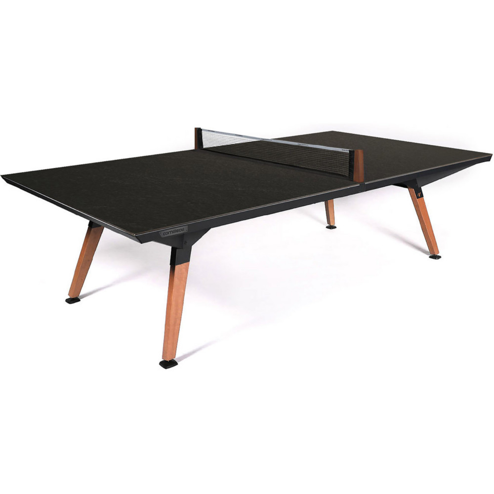 Cornilleau Table ping-pong Origin - Structure Noir - Plateau dcor Stone - Pieds Noir et bois