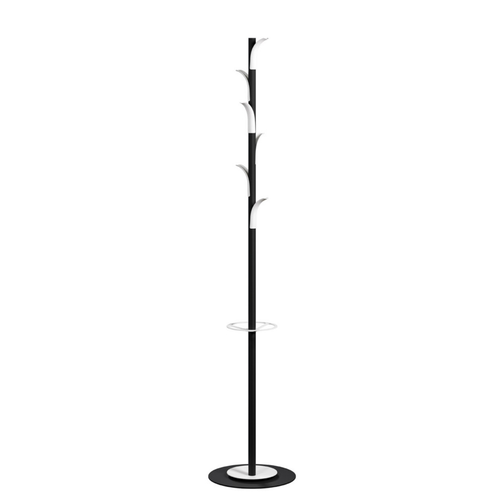 Paperflow portemanteau Mindy 6 patres avec porte-parapluie - Noir / Blanc