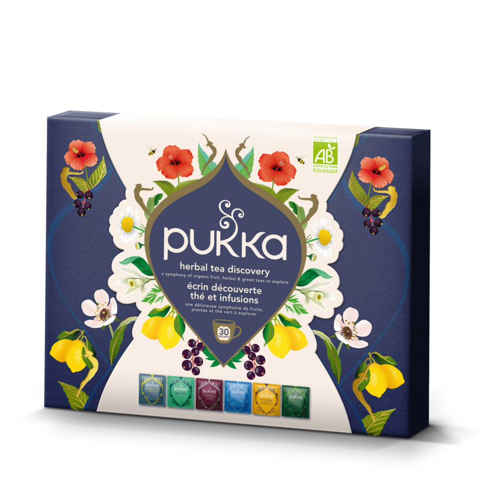 Lipton Th crin dcouverte Pukka - Infusion agriculture biologique - Bote de 30 sachets