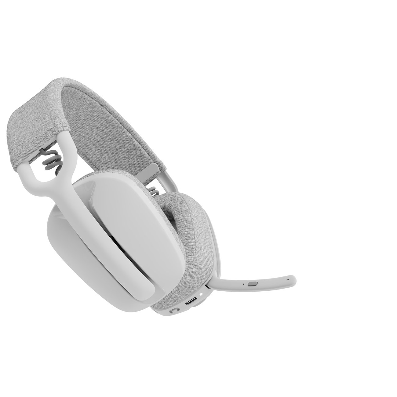 Logitech Casque sans fil Zone Vibe Wireless MS - Bluetooth, avec récepteur USB-A et USB-C - Certifié Teams - Blanc