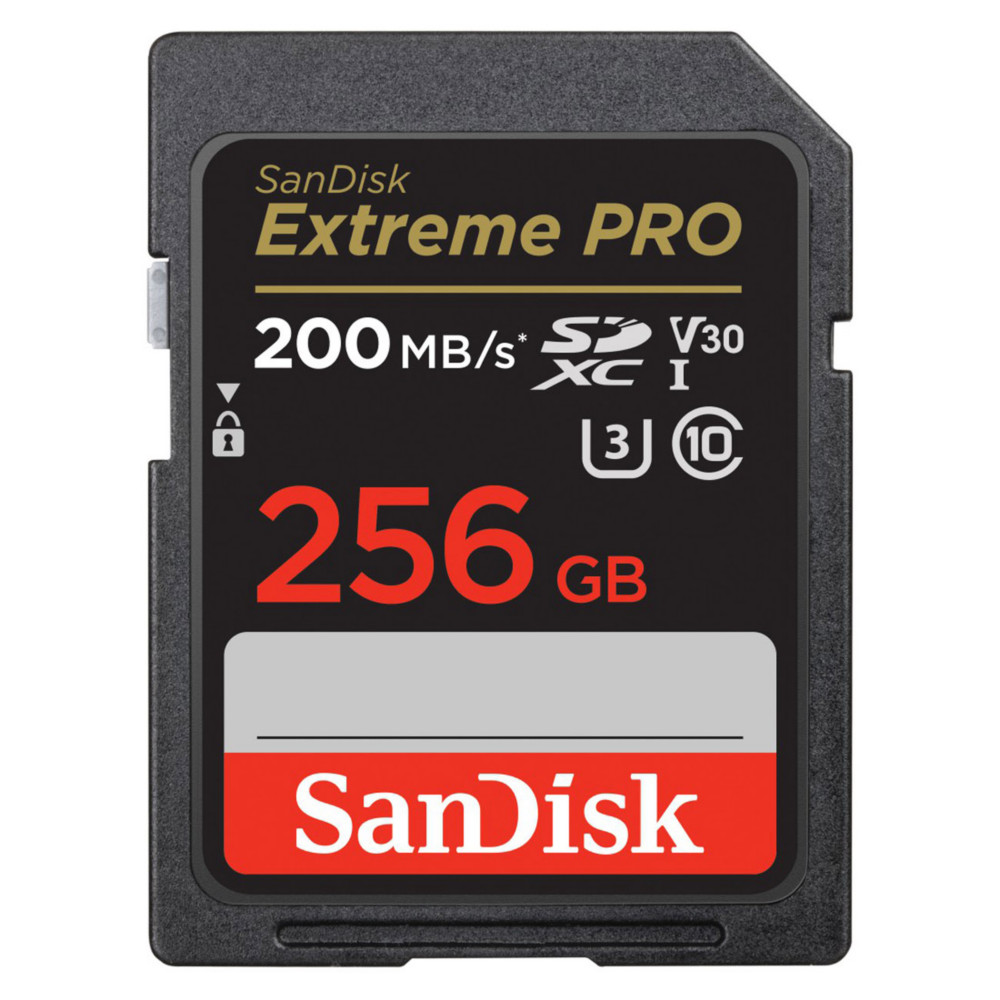 SanDisk Carte mmoire SDXC Extreme Pro Class 10 V30 U3 200/90MB/s - 256GB