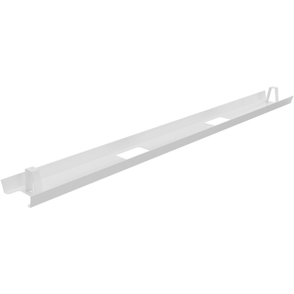 Goulotte mtal d'lectrification horizontale de cbles pour bureau L. 150 cm - Blanc