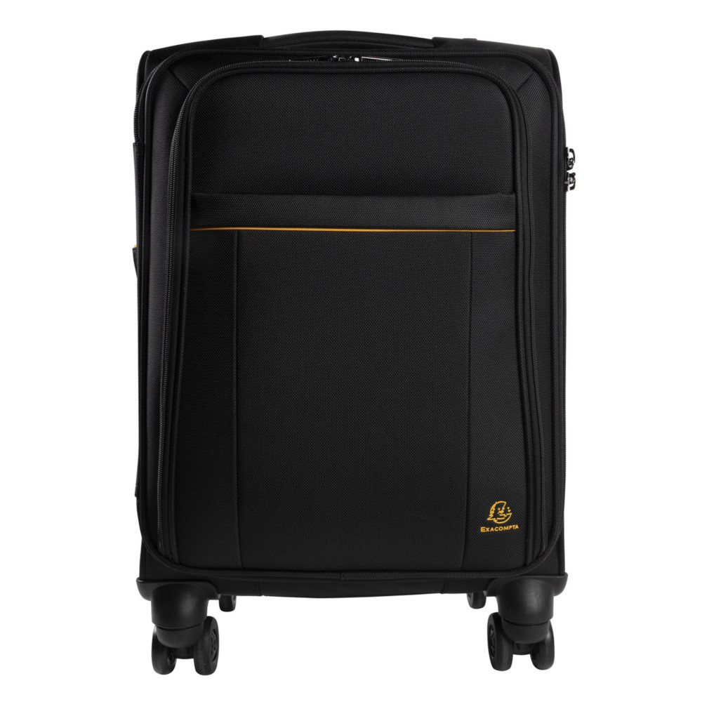 Exacompta Valise cabine 4 roues Exactive - Poigne tlescopique et cadenas inclus - Noir