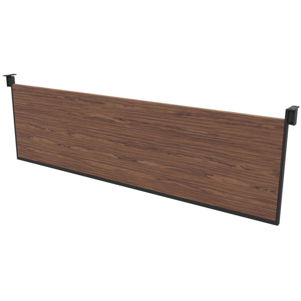 Voile de fond pour bureau Arold L.200 cm - Noyer support gris