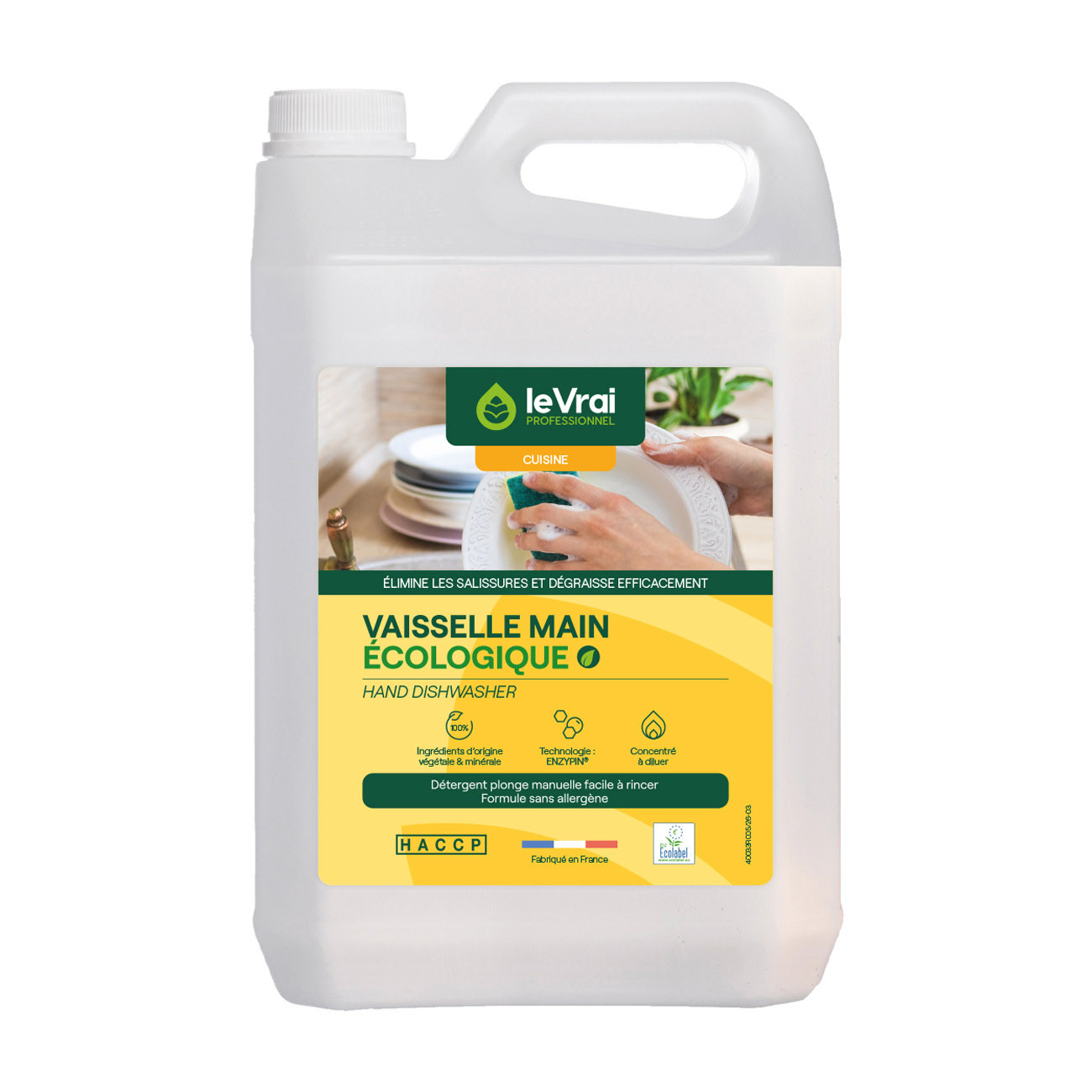 Le Vrai Liquide vaisselle parfum Pin des Landes - HACCP - Bidon 5 L