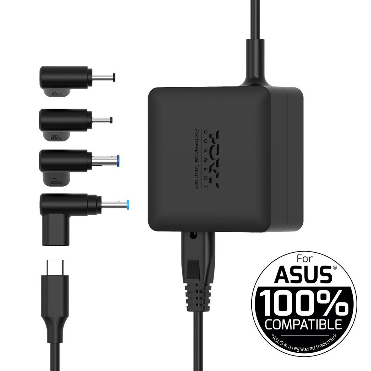 Port Connect Chargeur secteur 65W GAN² Alimentation pour ordinateur portable ASUS USB-C - 4 embouts