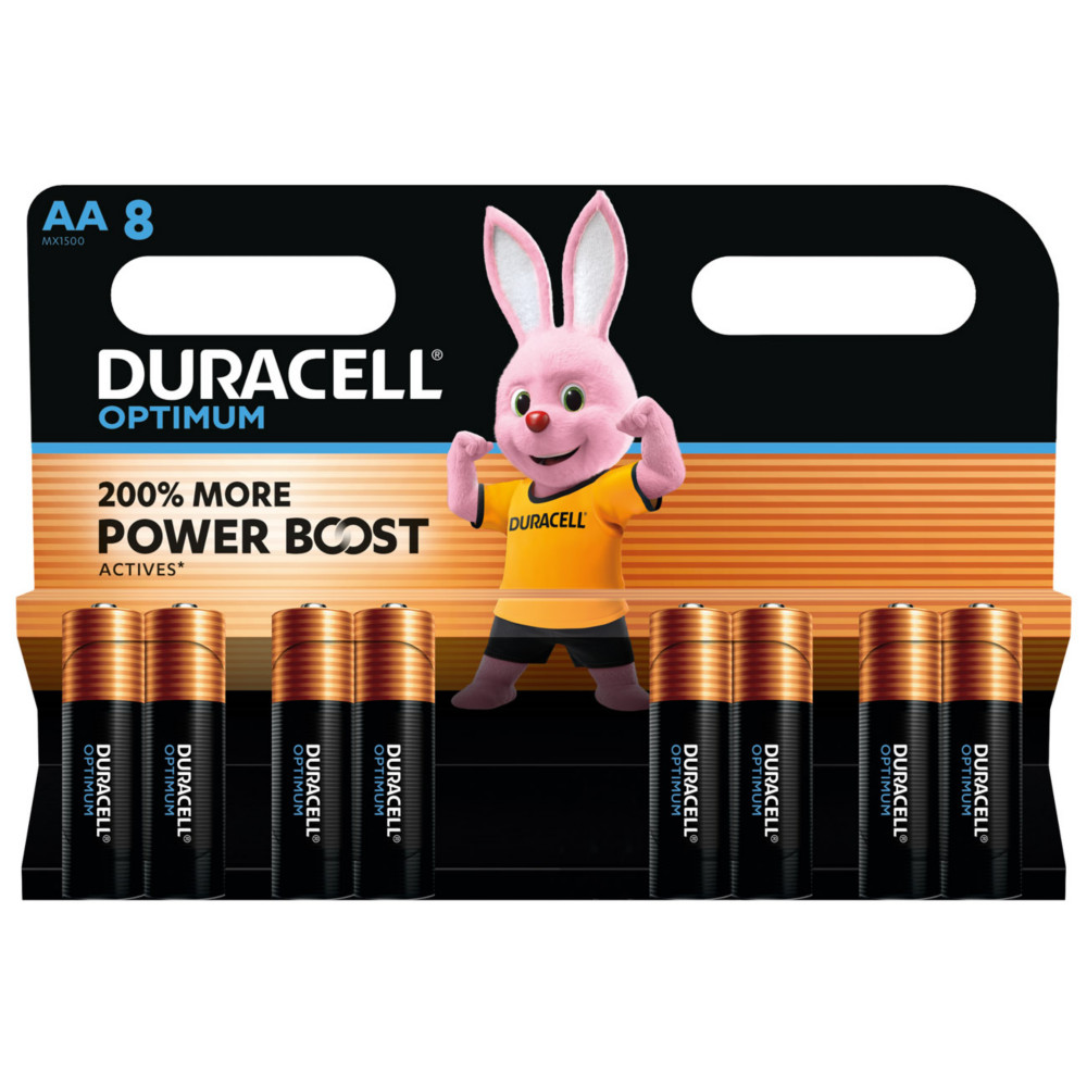 Duracell Pile alcaline AA / LR6 Optimum - Lot de 8