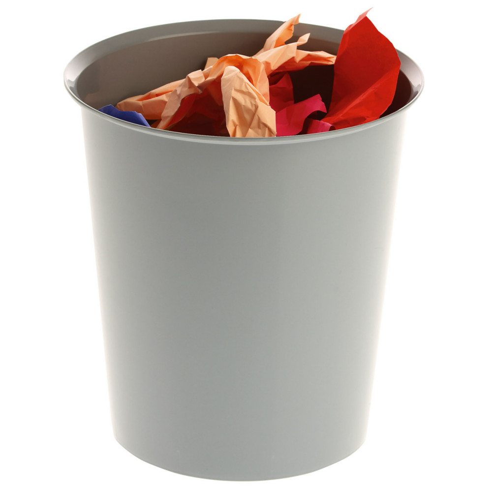 RAJA Corbeille  papier 18L recyclable - Gris