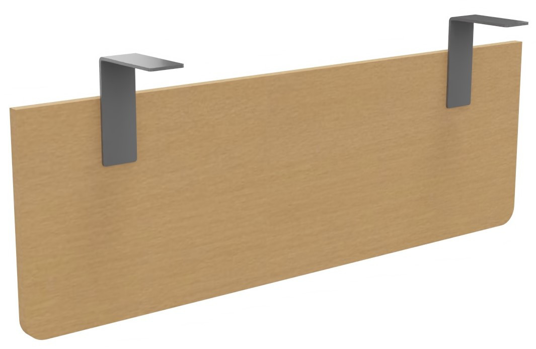 Voile de fond E-Link / Biospace pour bureau L.120 cm - Hêtre - Fixations Aluminium