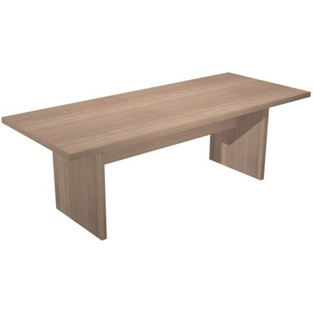 Table de runion Flore - L.220 x P.100 cm - Plateau Noyer - Pieds panneaux