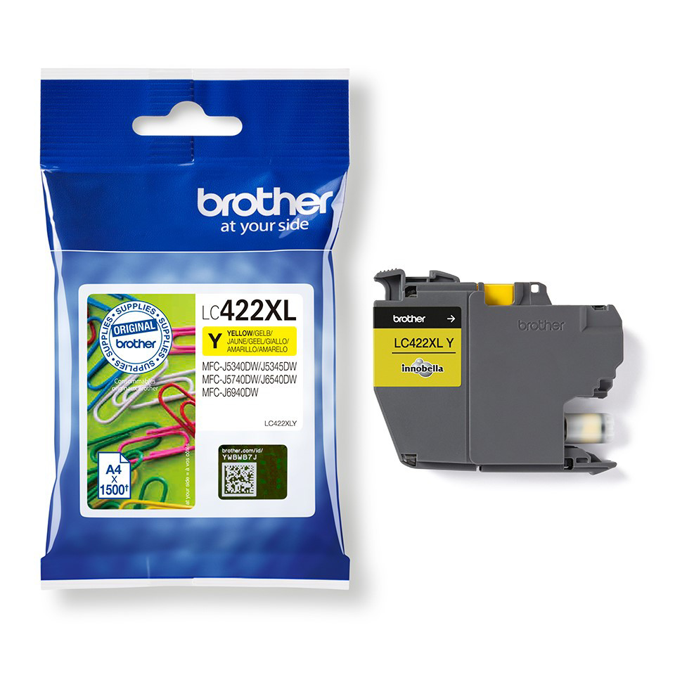 Cartouche d'encre d'origine Brother LC422XLY Jaune - vue 9