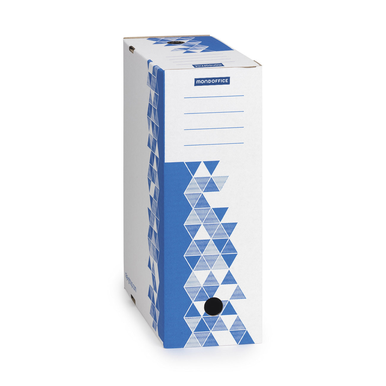 MONDOFFICE Boîte archives Premium - Dos 12 cm - Bleu - Lot de 10