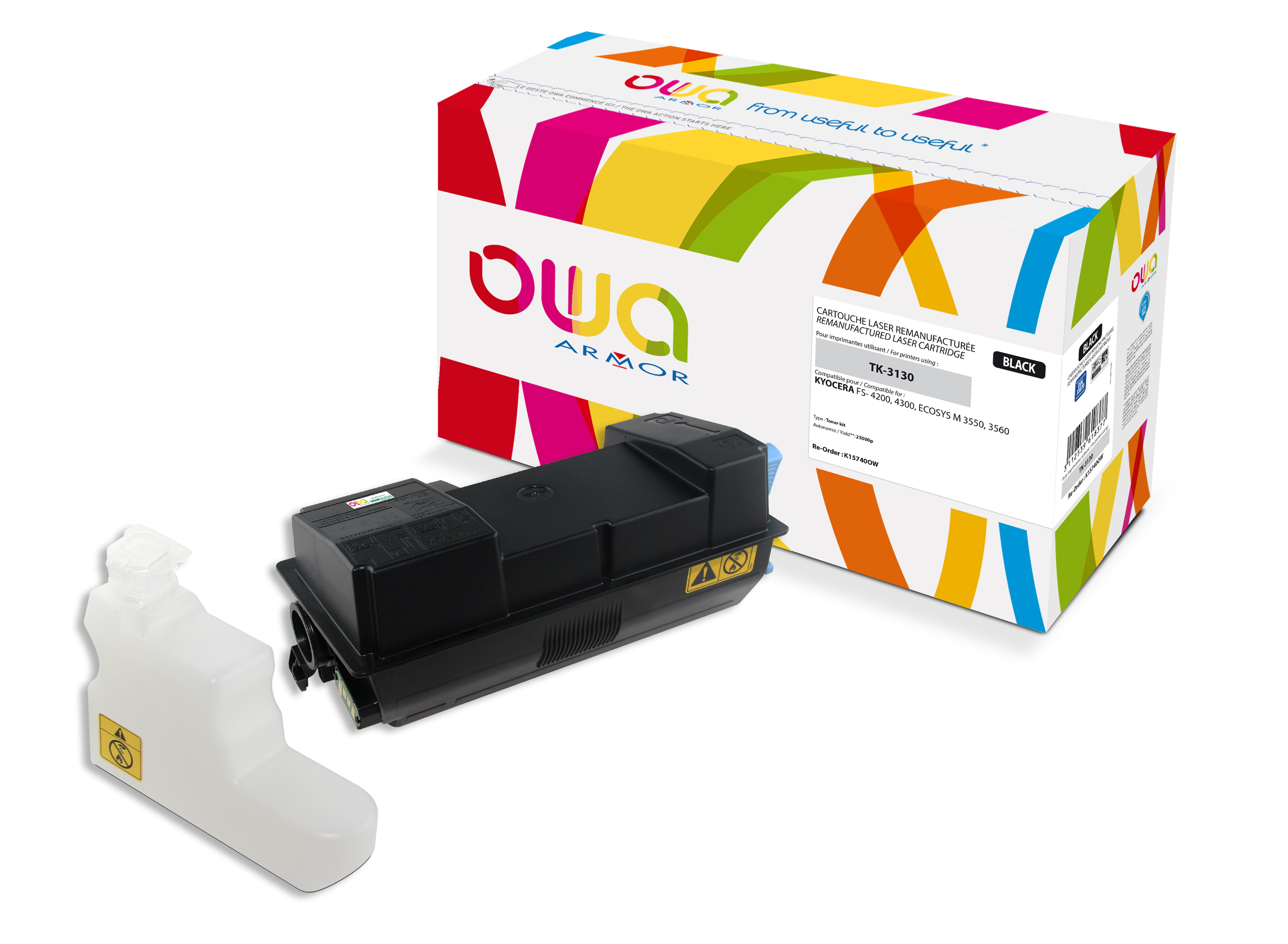 OWA Toner compatible KYOCERA TK-3130 - K15740OW - Noir
