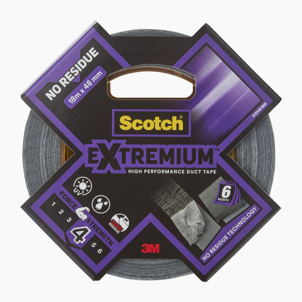 Scotch extremium no residue ruban adhsif toil rouleau 48 mm x 18 m - Anthracite
