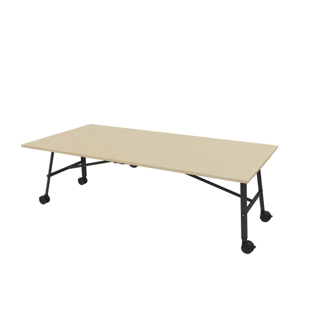 Table mobile plateau rabattable Serenity 240 x 120 cm Chne  Pied Noir