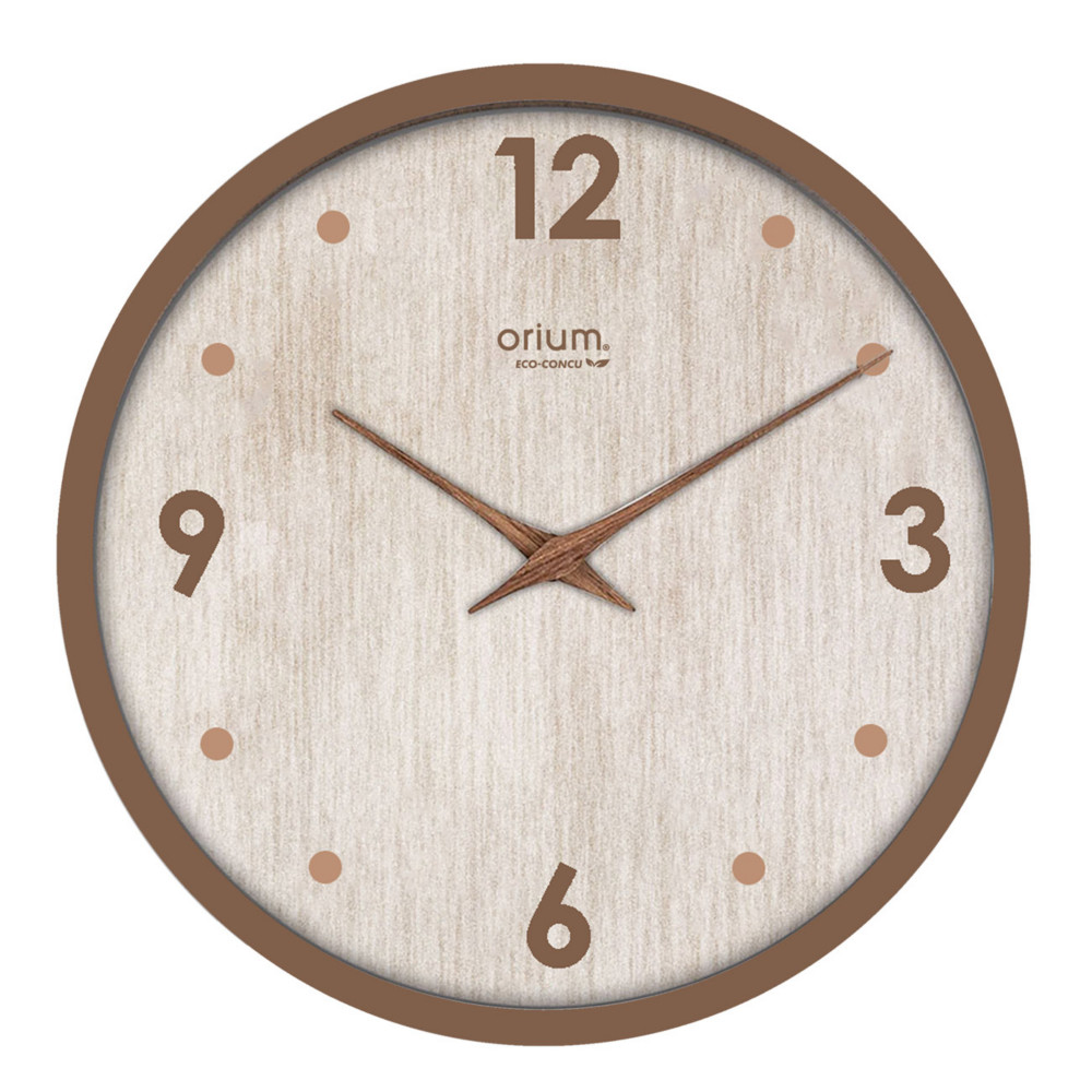 Orium Horloge murale eco-conue Naturalis silencieuse - Coloris Cappuccino