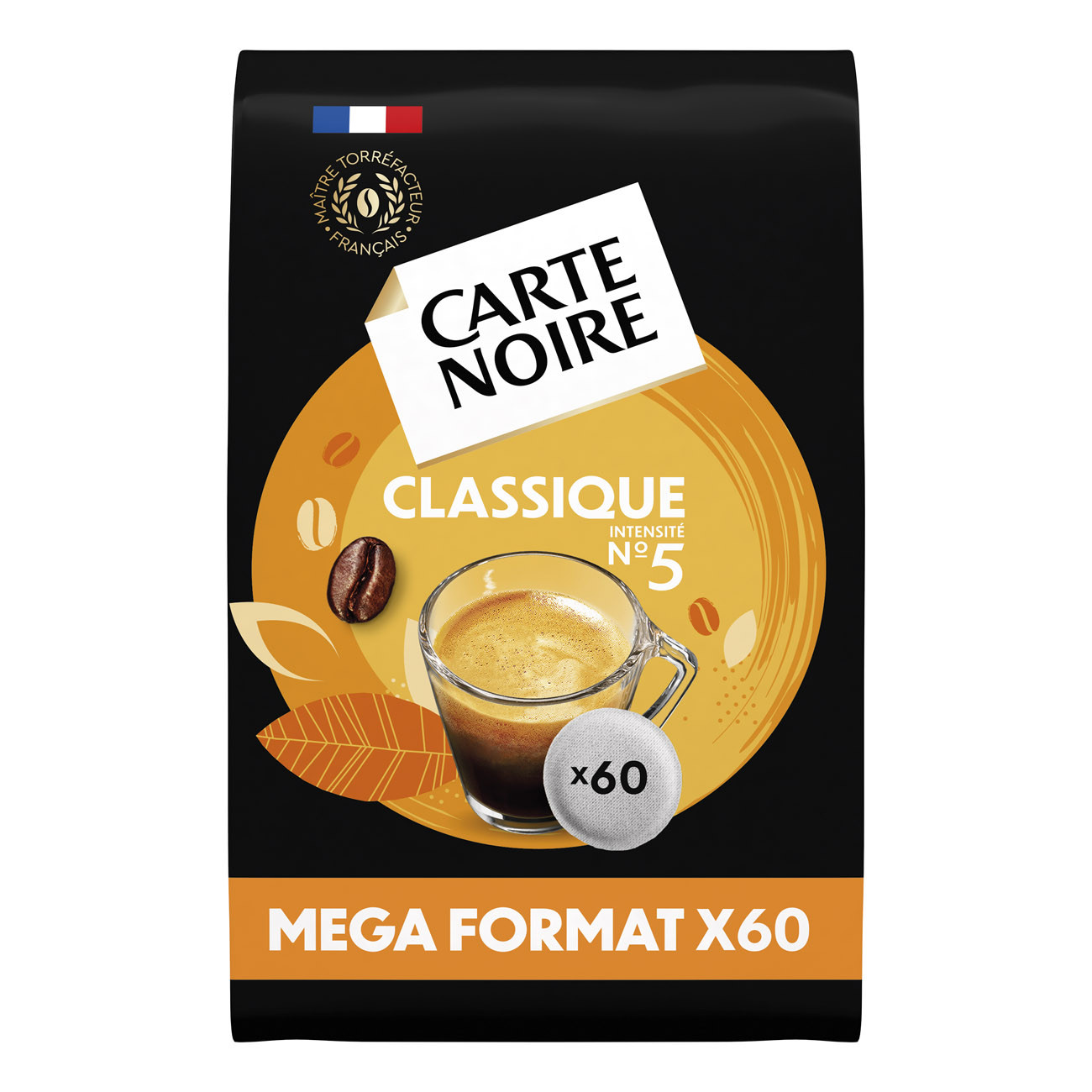 Café Dosettes Classique N°5 Compatibles Senseo Carte Le Paquet De 60 Dosettes - vue 2
