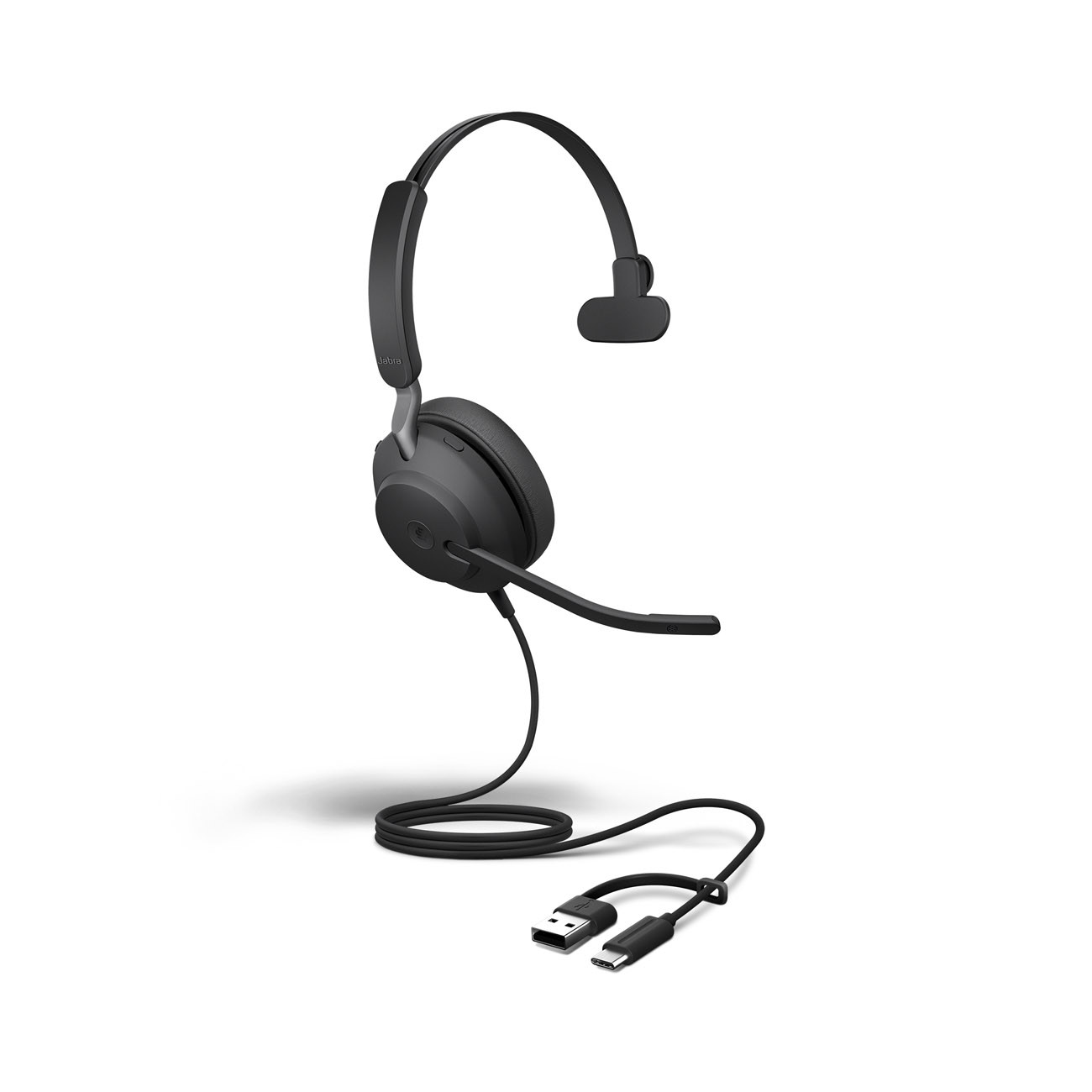 Jabra Evolve2 40 SE MS Mono Micro casque sur oreille filaire USB C USB A isolation acoustique Certifié pour Microsoft Teams - vue 5