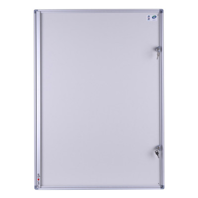 Planorga Vitrine d'affichage extérieur Eco Verticale avec serrure à clé 4 feuilles A4 - Porte battante - Fond magnétique