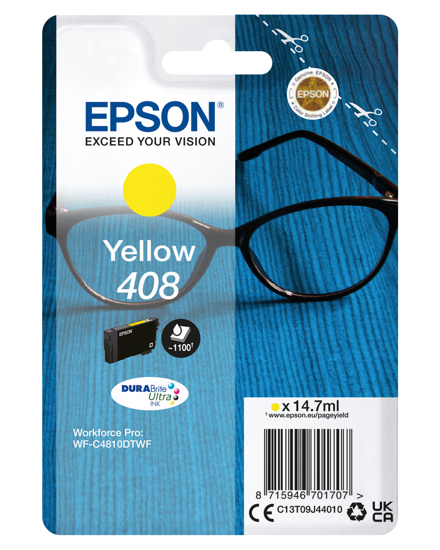 Epson 408 Cartouche d'encre originale C13T09J44010 - Jaune