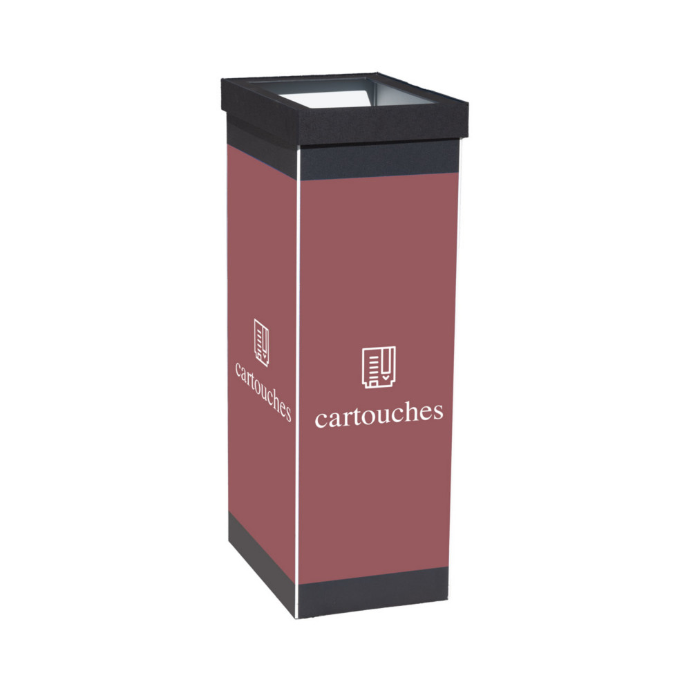Paperflow Poubelle de tri slectif pour le recyclage des cartouches - 60L - Terracotta corps Noir