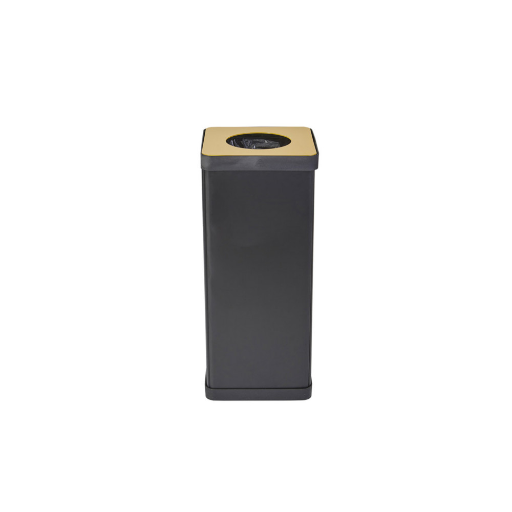 Alba Poubelle de tri slectif pour le recyclage du plastique 50L - Jaune corps noir