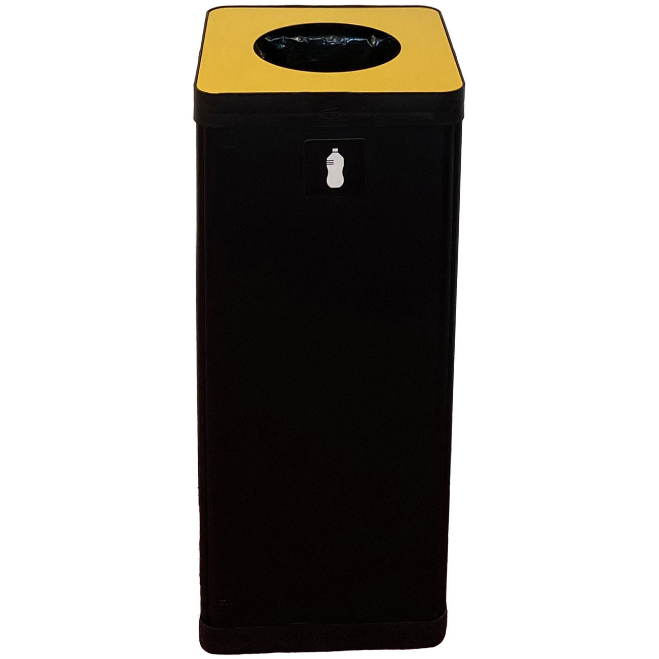 Alba Poubelle de tri sélectif pour le recyclage du plastique 50L - Jaune corps noir