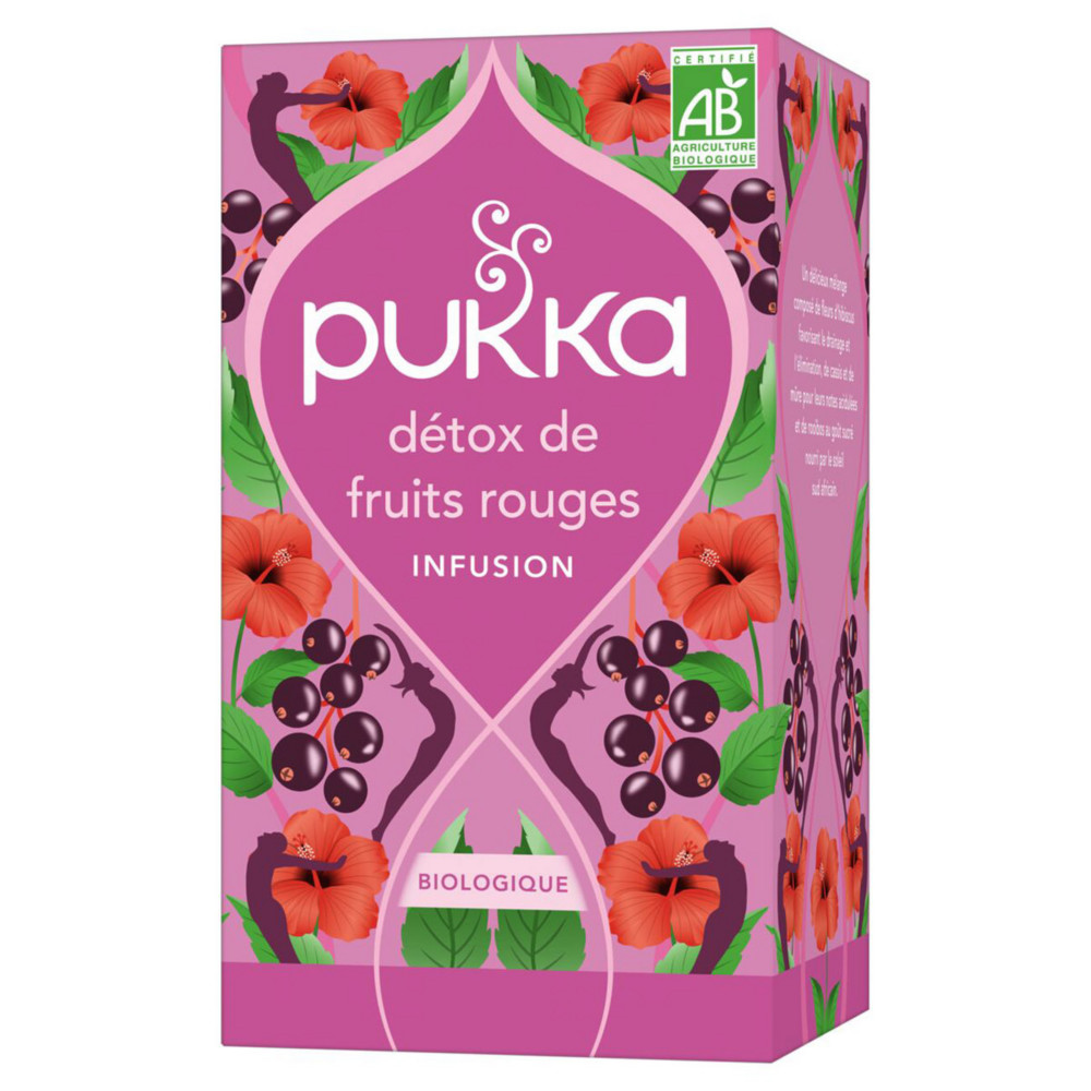 Lipton Th dtox fruits rouges Pukka - Infusion agriculture biologique - Bote de 20 sachets