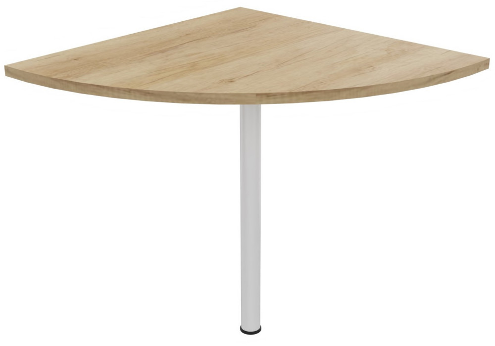 Angle de liaison arrondi 90 Biospace - Cts 80 cm - Plateau Chne Nebraska - Pied tube Blanc