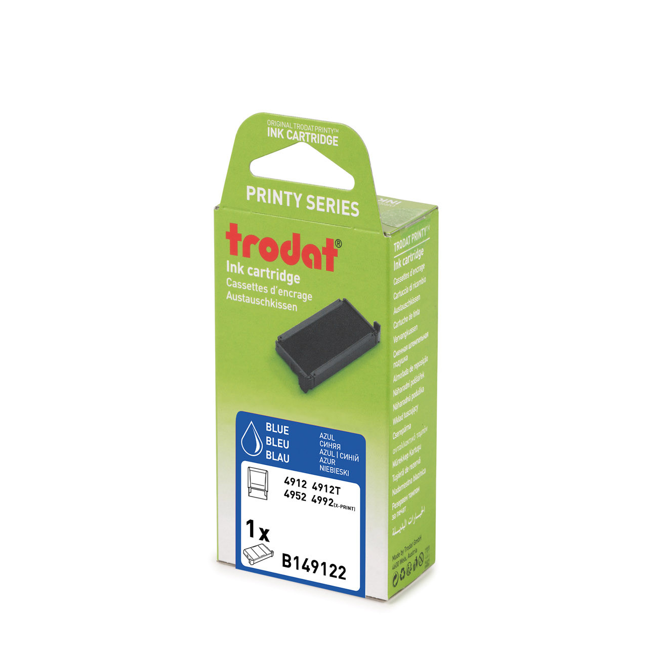 Trodat Cassette d'encre de rechange pour tampons Printy 4912 - Bleu