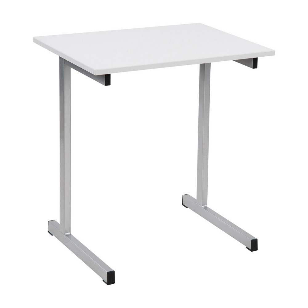 Table de formation 1 place - L.70 x P.50 cm - Plateau Gris - Pieds Gris