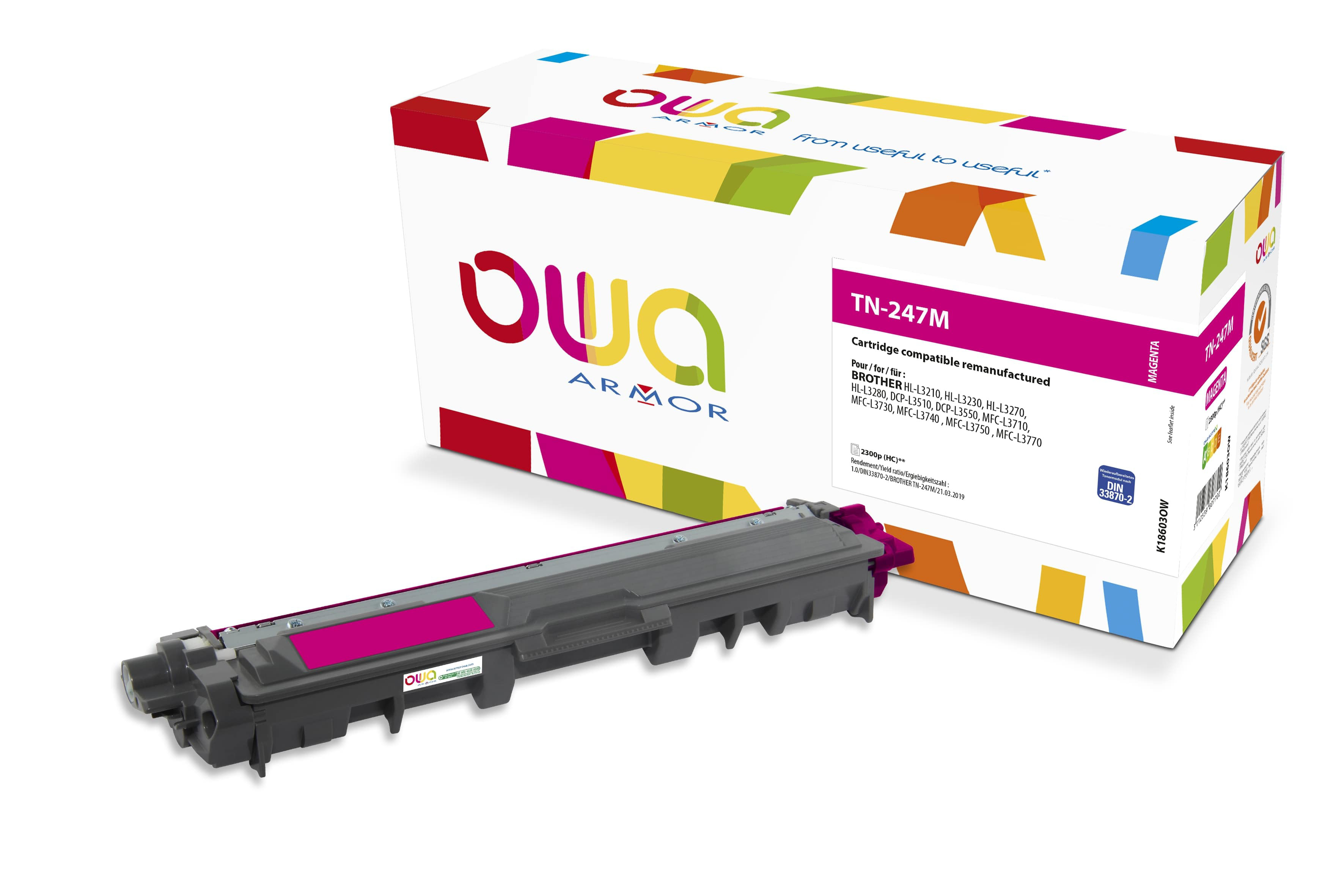 OWA Toner compatible BROTHER TN247M - K18603OW - Magenta