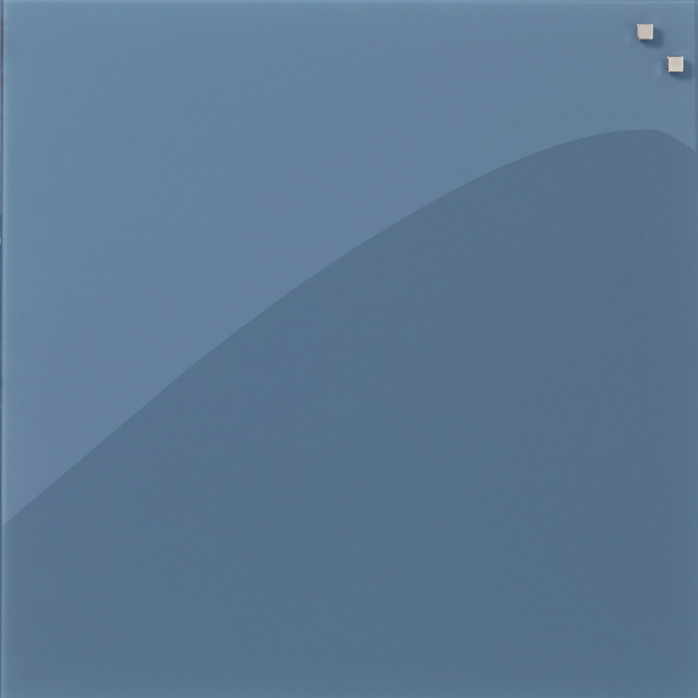 Naga Tableau verre tremp Square - Surface magntique - L.45xH.45 cm - Bleu