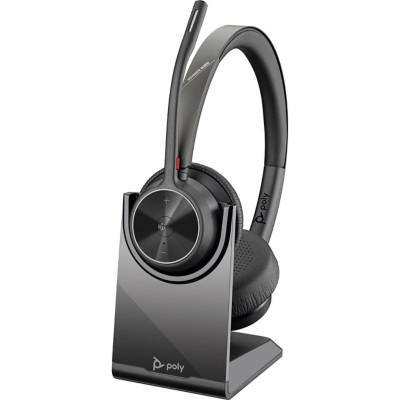 Poly Voyager 4320 Teams Duo Casque sans fil Bluetooth + Dongle USB-A + Station de charge