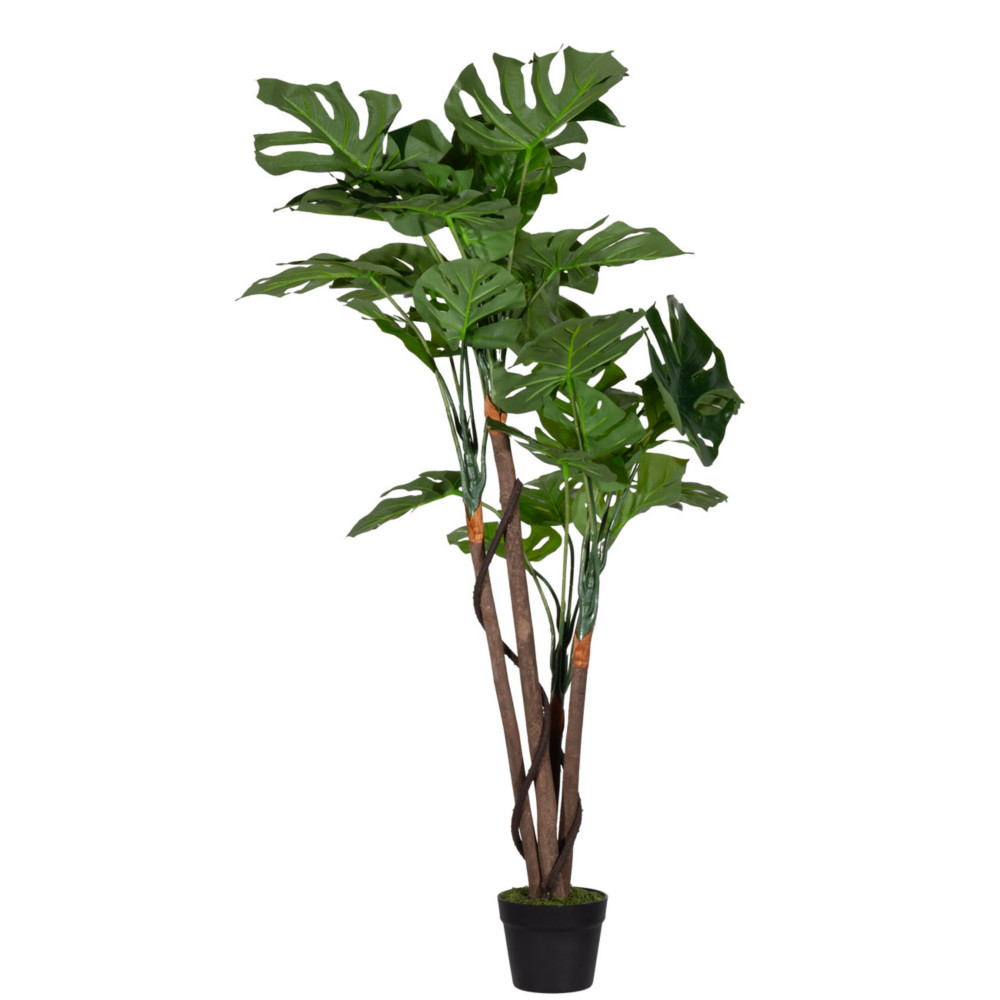 Meet Paperflow Plante artificielle Monstera H. 130 cm - Feuillage plastique vert