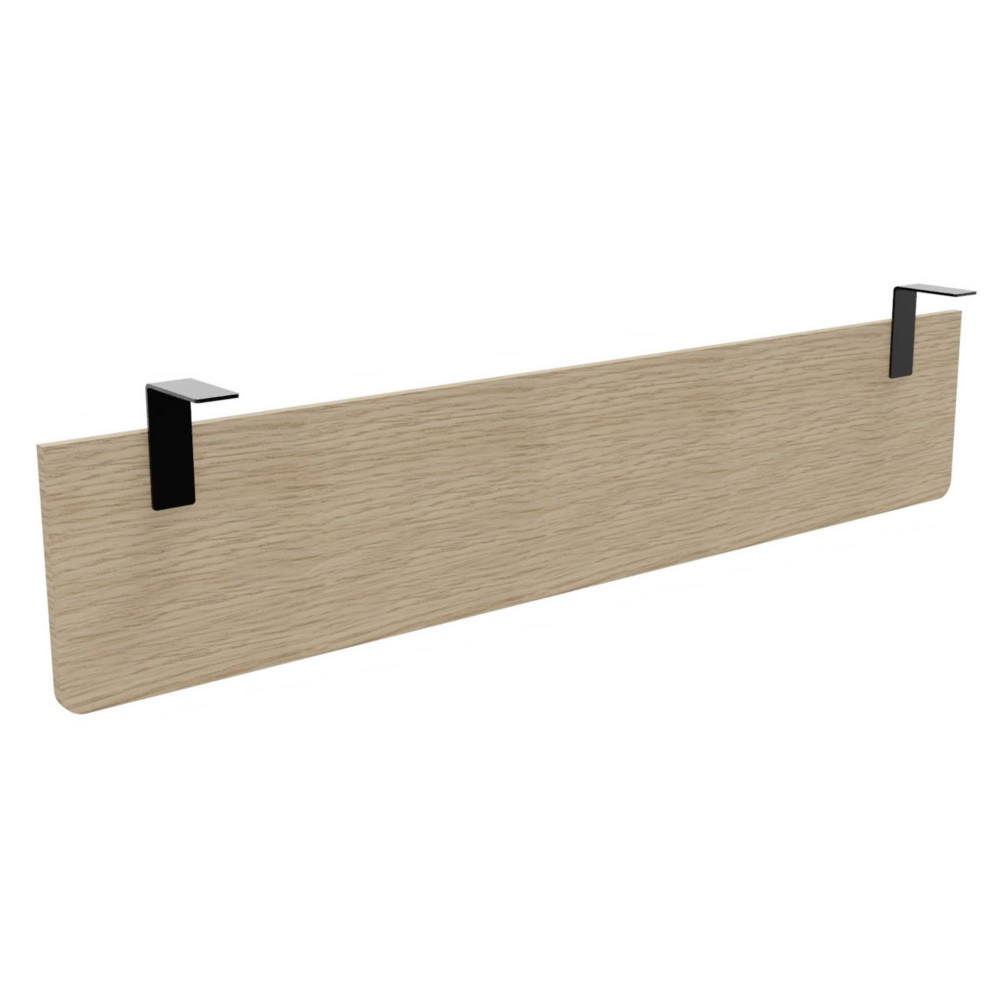 Voile de fond E-Link / Biospace pour bureau L.180 cm - Chne - Fixations Noires
