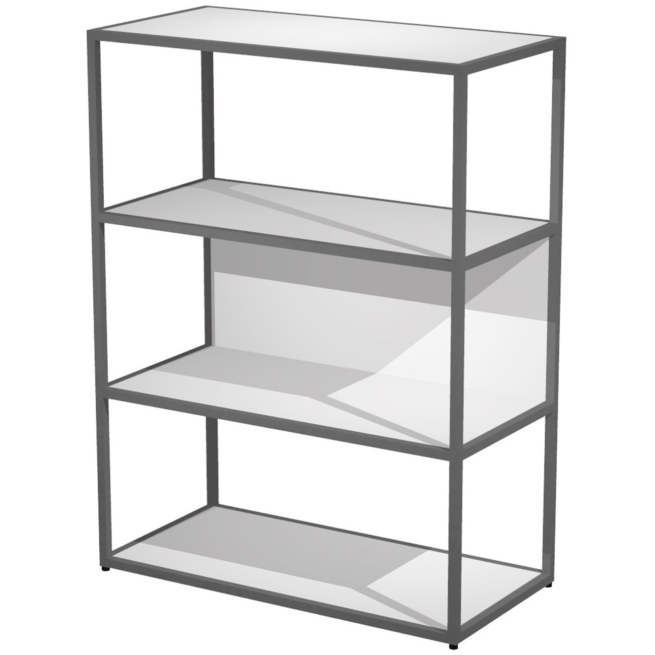 Top sur-meuble Presto H.119 cm Blanc - structure métal Anthracite
