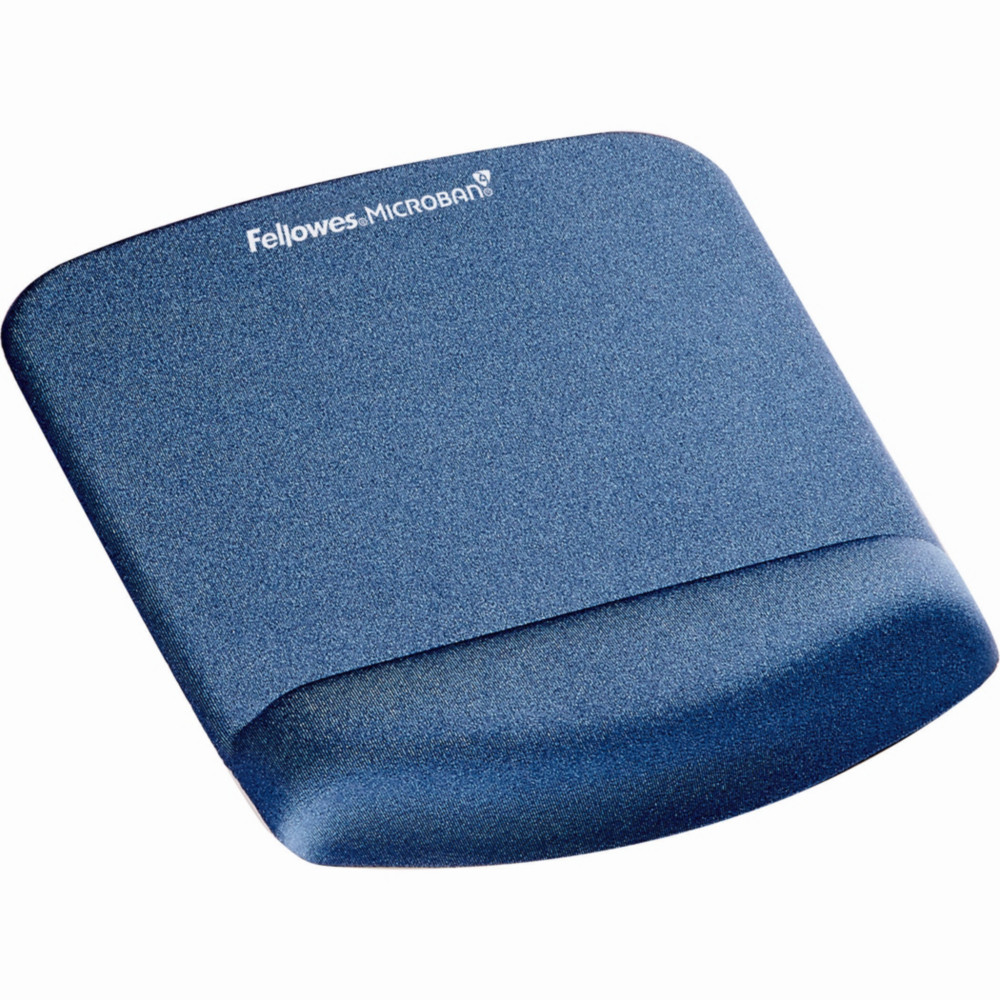 Fellowes PlushTouch Tapis de souris ergonomique avec repose-poignet intgr - Bleu