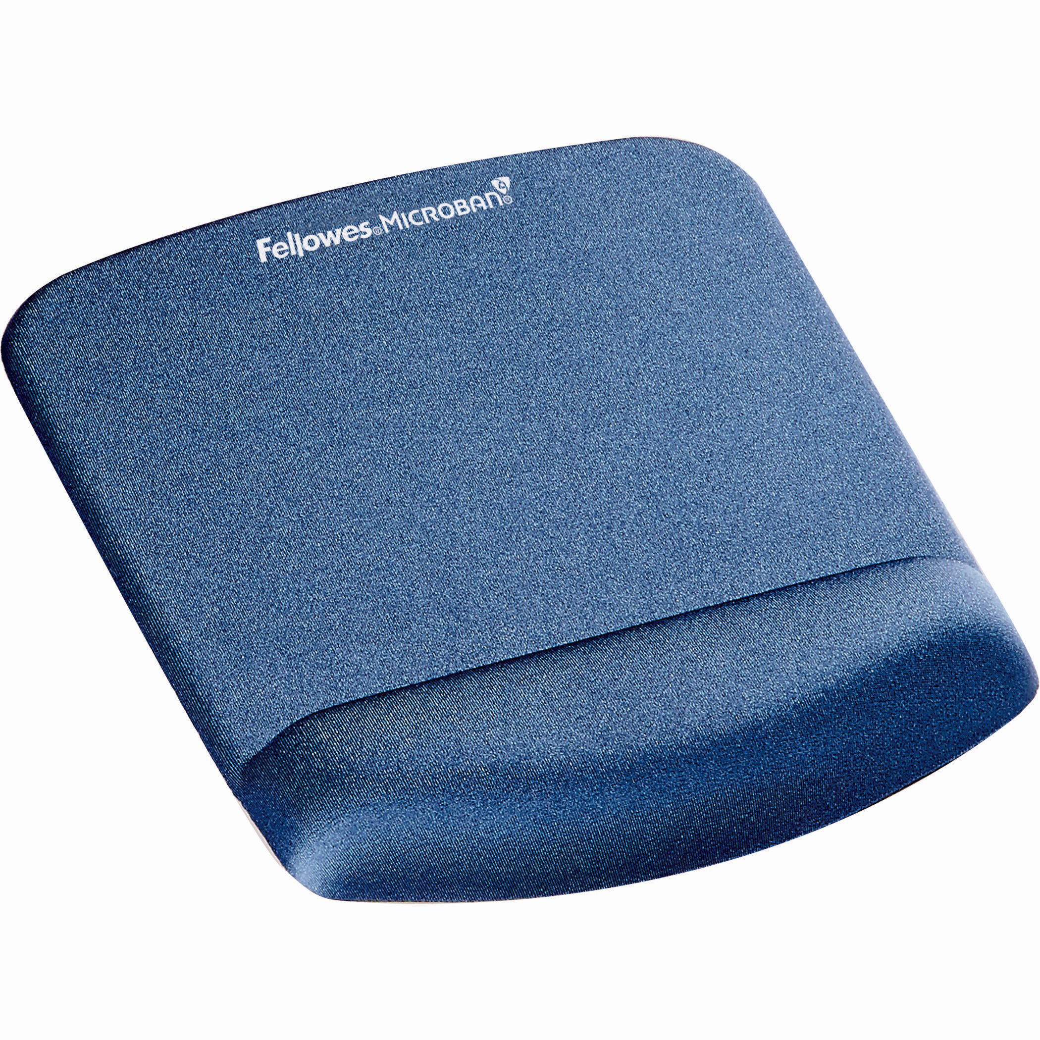 Fellowes PlushTouch Tapis de souris ergonomique avec repose-poignet intégré - Bleu