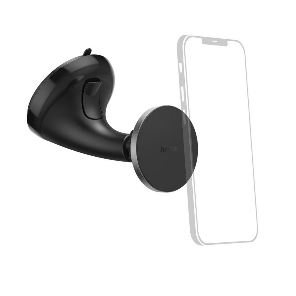 Hama Support voiture magntique MagLock pour mobile Apple - Fixation ventouse - Noir